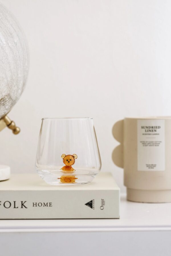 Tiny Bear Animal Drinking Glass - Bluerees