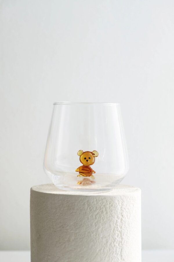 Tiny Bear Animal Drinking Glass - Bluerees