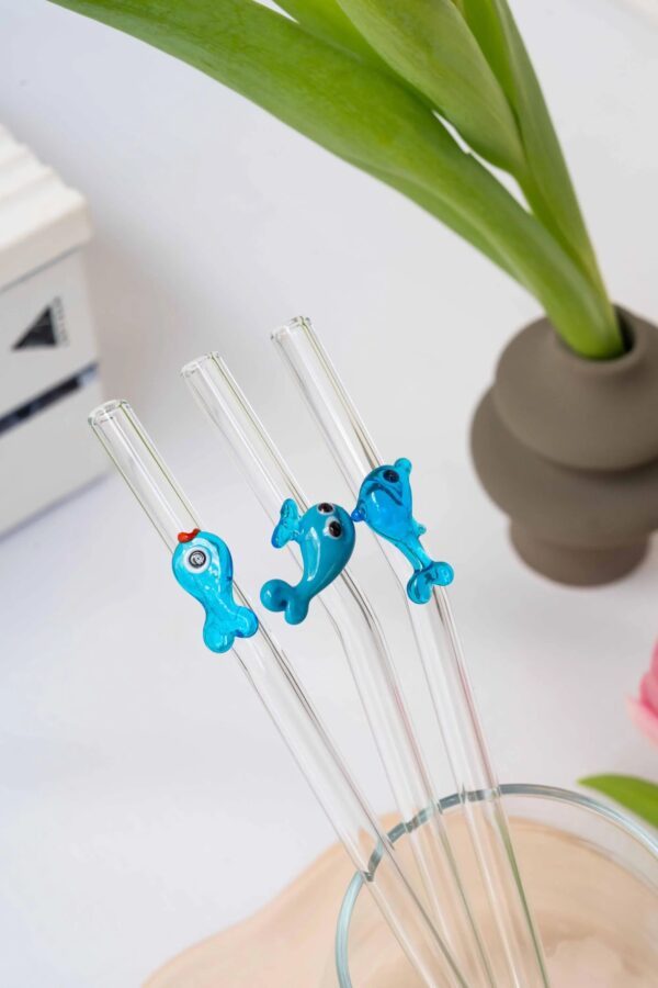 Ocean Animal Straw Set of 3 – Dolphin, Whale & Fish Figurines- Bluerees